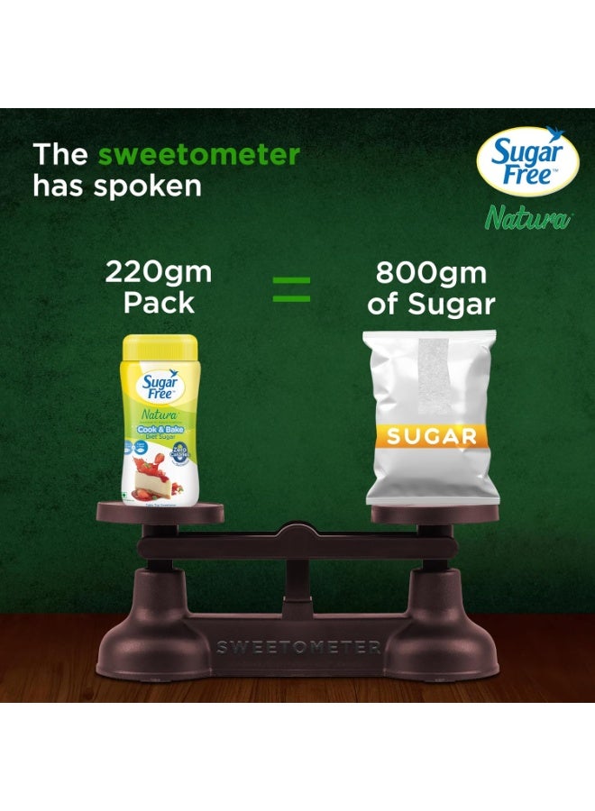 Sugar Free Natura Zero Calorie Sugar Substitute Cook & Bake Diet Sugar 220G - Image 5